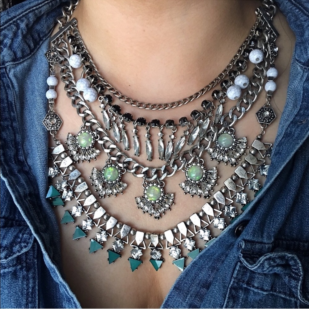 BaubleBar Blue Organic Romania Bib